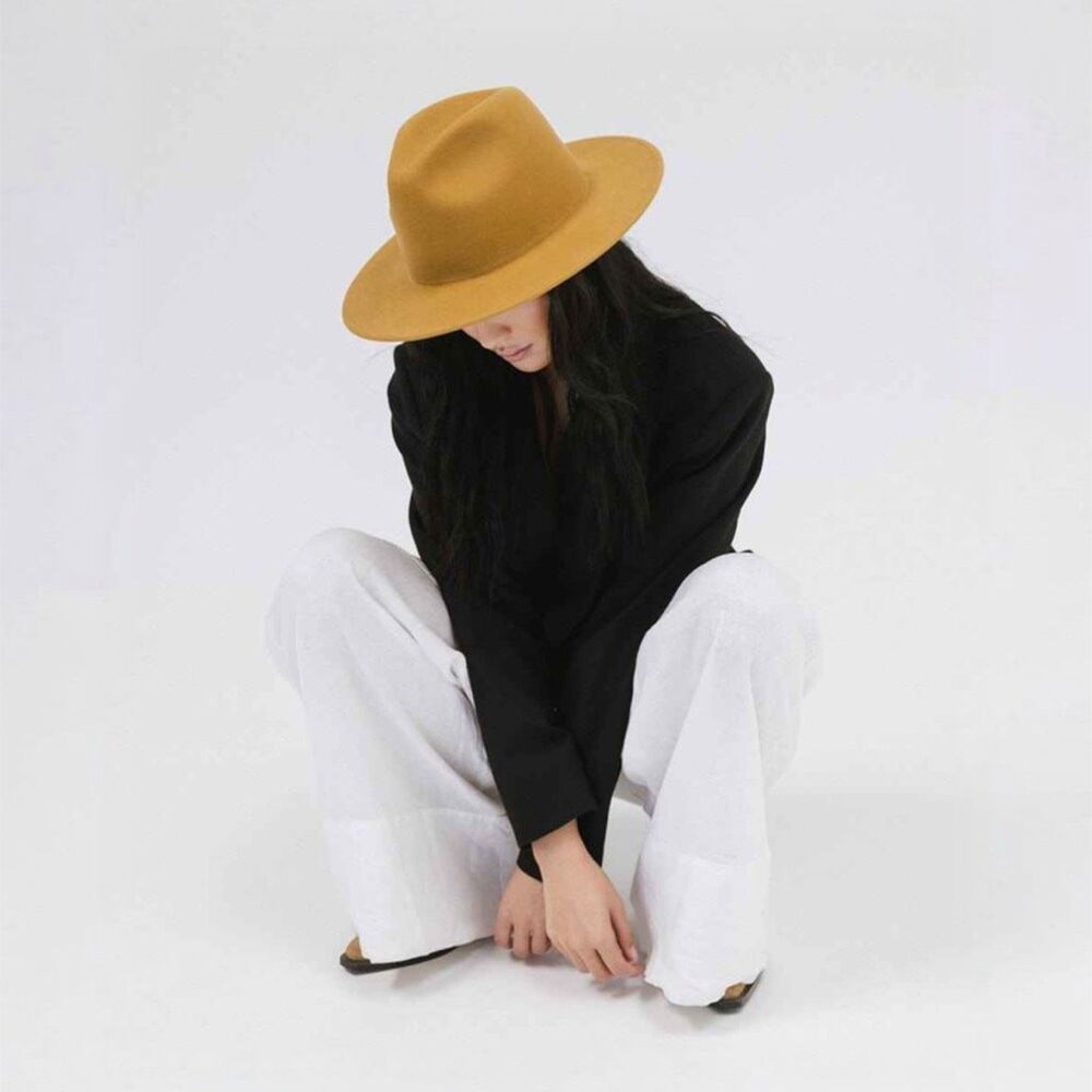 Gigi Pip WES TALL AUSTRALIAN WOOL FEDORA HAT size 55